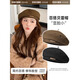 Antarctic Beret Women's Big Head Autumn and Winter Fashionable Octagonal Hat 2025 New Big Head Newsboy Hat Outdoor Wear Black Versatile Showing Small Face Fashion