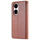 Ju Xiaozhi is suitable for Huawei P50 mobile phone case flip leather case ABR-AL00 wallet card-type plug-in case full-package anti-fall soft inner case with magnetic buckle protective cover for men and women Huawei P50/P50E universal [black] wallet leather case