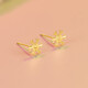 Liuguifu Jewelry K Gold Earrings Star Snowflake Yellow 18k Gold Earrings Women's Fashion Earrings EK0200087