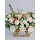 Congshu Xiaobaihua Tomb Sweeping Tomb Sweeping Festival Tomb Sweeping Tomb Sacrifice Commemoration Chrysanthemum White Chrysanthemum Flower Bouquet Tombstone Franchise Sacrifice B Flower Basket