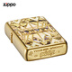 Zippo plus léger Zippo Version authentique de la coque à coque colorée brillante colorée coque incrustée Set Kerosène au vent plus léger pour hommes Cadeaux Brilliant Queen (sans huile autonome) DY9902GQ