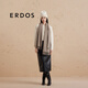 ERDOS 纯羊绒休闲时尚简约单层水纹装饰流苏女士围巾 大地驼 170cmX35cm