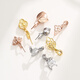 Henglijia 925 sterling silver pendant buckle silver buckle head peaceful buckle buckle 18K gold buckle jade pendant pendant air support KTJ702-platinum thickness 5* 7mm