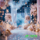 Internet celebrity female anchor warm, romantic and simple live broadcast background cloth anchor live broadcast room background 3D three-dimensional video photography ZP-15775 2.5 meters wide + 3 meters high (with hook)
