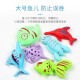 Children's fishing toys magnetic small fish inflatable pool fishing set boys and girls toys birthday gift 50-piece set fishing toys without pool