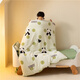 Hongdou Home Textiles Winter Milk Velvet Bed Three-piece Set Plus Velvet Warm Kindergarten Printed Quilt Cover Single Double-sided Velvet Thickened Quilt Cover Lucky Panda Thickened Plus Velvet Soft and Delicate Kindergarten Bed Sheets Three-piece Set Quilt Cover + Pillowcase + Cushion Cover