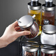Baijie glass oil pot seasoning box set 14 pieces (with storage rack) salt bottle seasoning bottle seasoning rack seasoning bottle