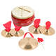 
Shi Sheng Three-Sentence Half Props Set Gong Drum Cymbals Full Set Annual Meeting Performance Adult Children Pure Gong Gong Cymbals Copper Cymbals Bronze Musical Instruments 15cm Gong Gong + Gong Hammer