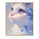 
Customized cat Digital oil painting 2024 new hand-filled DIY acrylic painting high-end hand-painted color oil painting W3895 30x40cm Log wood color outer frame [Benghao solid wood inner frame + pigment brush