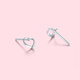 Saturday Fortune (ZLF) PT950 platinum earrings for women platinum simple and versatile love earrings 1.18g