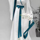 
Chinese style Hanfu women's ancient costume Ming style cross-neck waist skirt made of Wei and Jin dynasties ancient style white great appreciation fairy spring white L