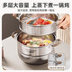 Royalstar timer steamer 304 thickened stainless steel soup pot household large capacity steamed buns steamed buns pot stew pot timer 99 minutes heightened arch cover 2 layers 28cm