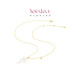 Chow Tai Fook SOINLOVE Treasure Girl Zodiac Snake White Shell Diamond Spirit Snake 18K Gold Necklace VU2122