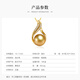 Qinhenghui guaranteed gold 18.k gold seawater South Sea gold bead pendant for women, round, gold 10-11mm