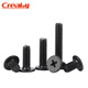Creaby black 304 stainless steel cross flat head screws thin head large flat head screws CM computer screw machine screws M3x5 (50 pcs)