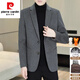 Pierre Cardin Cashmere Coat Men's Thick Wool Suit Autumn and Winter Short Down Liner Double-Sided Wool Jacket Men's Winter Camel HYX-6802 Short Wool Double-Sided Wool Suit 3XL 160-175Jin Jin is equal to 0.5 kg