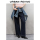UR2025 Autumn New Women's Urban Casual Versatile Retro Washed Denim Trousers UYU850011 Indigo 26