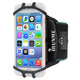 1Source 2024 Comfortable Wearable Rotatable Mobile Phone Holder Running Takeaway Driving Arm Wristband Elegant Black