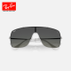 
RayBan Ferrari co-branded square sunglasses men and women high-end sunglasses 0RB3697M gift [Gradial] F1048G silver frame gradient gray lens 35