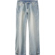 
Big Mouth Monkey (paul frank) American fashion brand jeans men's autumn loose new straight-down wide-leg pants trendy high street casual long pants 9901 nostalgic blue [official authentic] L [recommended 120-140Jin [Jin equals 0.5 kg]]
