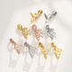 Henglijia 925 sterling silver pendant buckle silver buckle head peaceful buckle buckle 18K gold buckle jade pendant pendant air support KTJ702-platinum thickness 5* 7mm