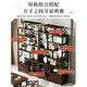 Baikadi new Chinese style Bogu rack tea room storage rack tea display cabinet non-solid wood partition Duobao Pavilion living room decoration shelf six layers 80CM classic model without drawer cabinet door