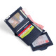 WILLIAMPOLO Paul Wallet Men's Short Canvas Personalized Wallet Creative Youth Driver's License Leather Case Multifunctional Small Card Holder Blue Short Style