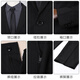GOKU suit suit men's business professional formal Korean style casual suit men's wedding groom's dress trendy no-iron slim fit black suit + gray shirt + trousers + tie 2XL recommended 145-160Jin Jin equals 0.5 kg