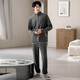 Pajamas yunzhi pour le velours de corail d'hiver pour hommes épaissis et velours velours d'automne et d'île hivernale Velvet Velvet de grande taille Spring et automne décontractés Contrôlant 9731-Sea Cucumber Gray M (165): recommandé pour 100-120 Jin [Jin est égal à 0,5 kg] pour porter