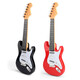 Jingqiao Kinder großer Größe spielen Jungen und Mädchen Simulation Ukulele Elektronische Gitarrenspielzeugmusik Anfänger Musikinstrument grenzüberschreitende A-Style Red E-Gitarre ~ String Sensing Battery Model