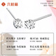 LIU GUI FU JEWELRY platinum sugar cube earrings for women 2025 new ear piercing earrings commemorative birthday gift for girlfriend and wife 1.04g platinum sugar cube earrings