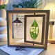 Wutong leaf carving and leaf carving photos high-end customization gifts for couples and friends to give gifts for best friends on Chinese Valentine's birthday. Wutong leaf + plastic seal + 6-inch photo frame with lights. Post a photo after placing an order (customer service)