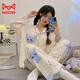 Cat Man (MiiOW) pure cotton pajamas for women in spring and autumn new long-sleeved trousers loose cardigan sweet cartoon cute home clothing set 9202 rose XL [recommended 120-140Jin [Jin equals 0.5 kg]]