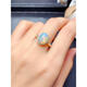 Yadige colorful natural opal ring for women s925 silver plated 18k gold inlaid live light luxury niche ins ring gift white gold opal ring