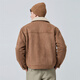 Mark Huafei Suede Imitation Sheep Wool Jacket Men's Autumn and Winter Thickened Warm Top Jacket Khaki 54/XL