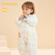 Ropa para niños de Balabala, mono de bebé, ropa de invierno de bebé, ropa de maniobra, ropa de ganso con capucha, chicos y niñas lindos, blanco lácteo 10501-ganso de 100 cm