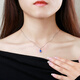 Haikai Necklace Women's Cornflower Blue Sapphire Necklace Luxury Jewelry Valentine's Day Birthday Gift Cornflower Blue Sapphire Necklace (1.1 carat/selected flawless)