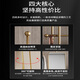 匠旗品牌落地衣帽架带镜子家用卧室可旋转移动全身镜穿衣镜一体挂衣架 【米白色】长100CM衣帽架