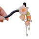 Bai Qixin antique style hairpin tassels rocking wooden hairpin women's imitation ebony wood updo hair Hanfu accessories ancient costume hairpin hairpin Begonia flower hairpin