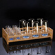 Lanyuan Crystal Glass Blue Mountain Wine Splitter White Wine Glass Household Wine Set Light Luxury Chinese One-cup Small Wine Cup Spirits Single-Layer Rack 6 Pots and 6 Cups Blue Mountain Wine Set