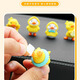 Leledi car ornaments mini cute screen center console ornaments car decoration supplies little yellow duck set (6 pieces)
