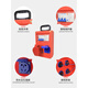 Portable electrical box, mobile waterproof industrial socket box, leakage protection, outdoor maintenance box with fuse, construction site level three box, one industrial socket 3*16A (fuse)
