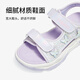 Tyrannis Kids new summer sandals for middle and older children with soft sole Velcro fashion anti-slip beach shoes purple 35 inner length 22.5cm suitable for feet 21.5cm long