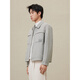 GXG Men's Vêtements, simple veste courte à double face en laine lâche à double face pour le style nouveau hiver de 23 ans, couleur de fond gris m