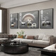 
Chengzi's high-end sofa background wall decoration paintings, light luxury high-end living room hanging paintings, elk triple paintings, murals, atmospheric wall paintings, K11972 35*50 left and right 70*50 crystal porcelain metal black frame