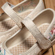Xier Children's Hanfu shoes Girls' sandals embroidered shoes New Chinese style horse-face skirt shoes Ancient costume old Beijing cloth shoes White size 30-inner length about 18.6cm