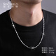 SHENGSHIQIYUAN pt950 platinum necklace men's style clavicle chain platinum necklace high-end men's trendy shield-shaped necklace 19.47 grams 56 cm thick about 2.7mm