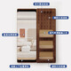 Jiayi full-length mirror rattan push-pull hidden makeup mirror home bedroom entrance dressing mirror