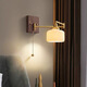 Zhong Shuai Japanese retro style folding wall lamp bedroom bedside designer all copper living room creative pull rope switch retractable lamp A model all copper + ceramic stepless dimming