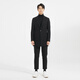 Lilang Light Fashion Men's Clothing [Far Infrared Warm] Woolen Coat Men's Long Knitted Wool Jacket Q4DYR204 Black M (165)